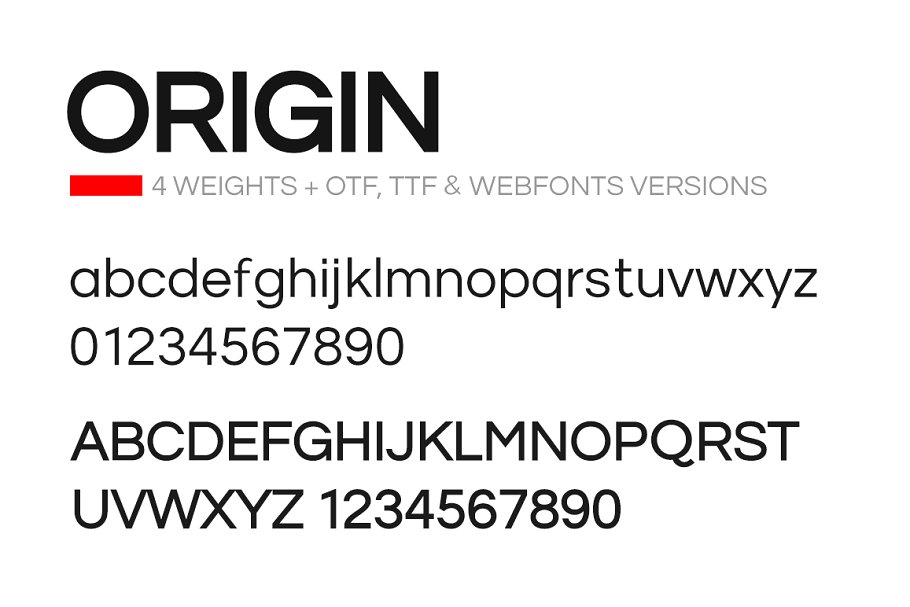 Пример шрифта Origin #3
